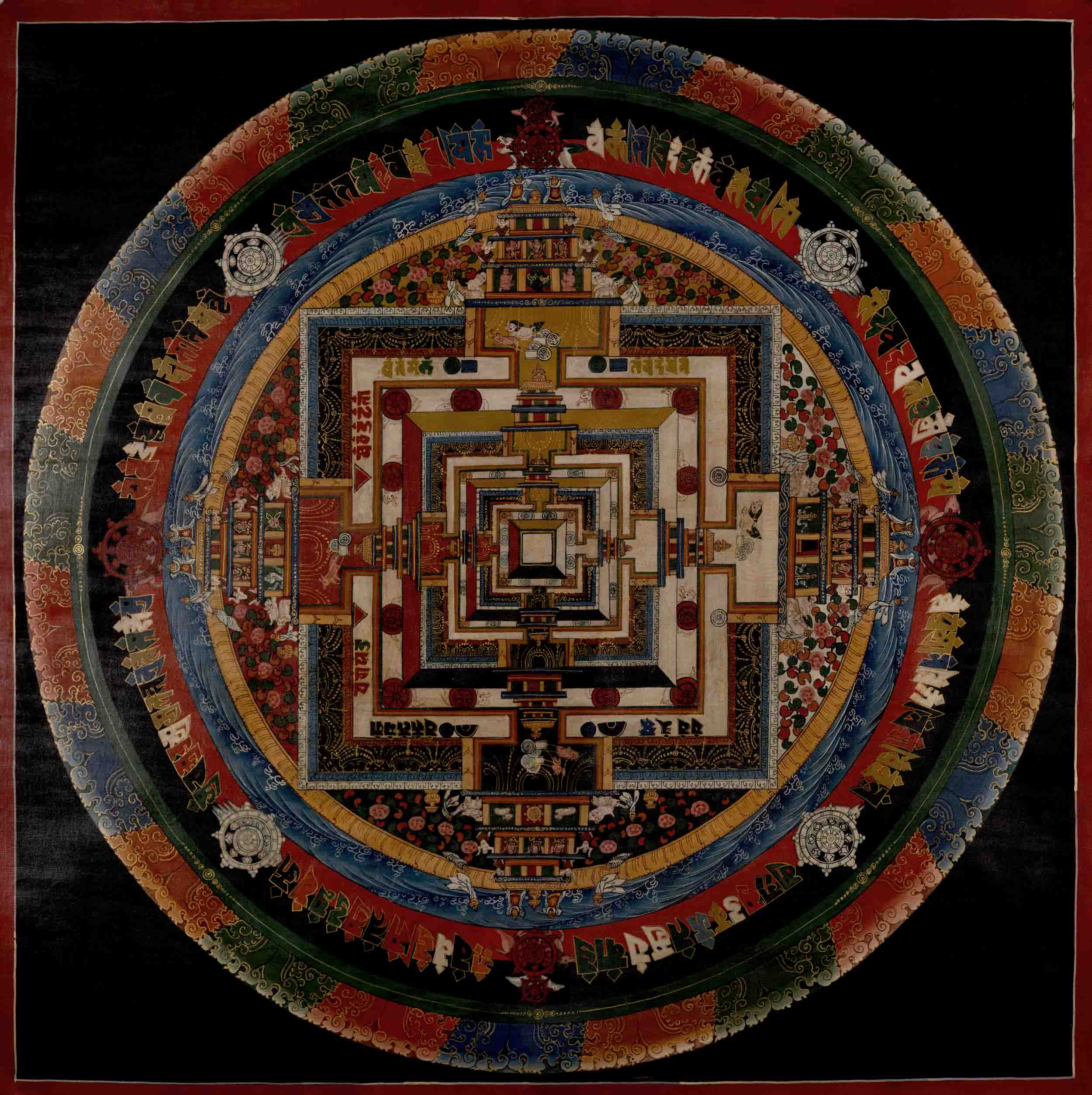 Kalachakra Mandala Original Hand painted Thangka Art