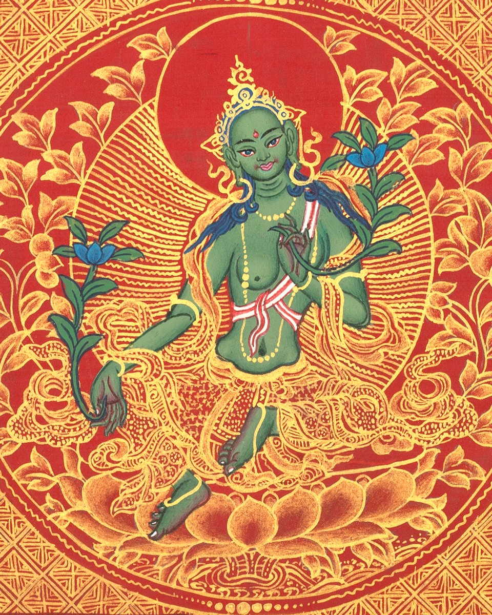 Green Tara mandala | Deity Mandalas | Ritual Thanka