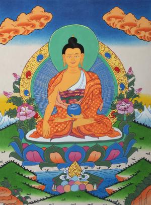 Shakyamuni Buddha In Tibetan Buddhist Thanka Painting I Refined Traditional Buddhist Art