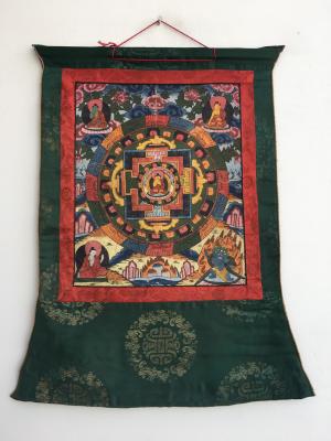 Unique Buddha Mandala Thangka With Unsurpassed Details surrounded by other Bodhisattva
