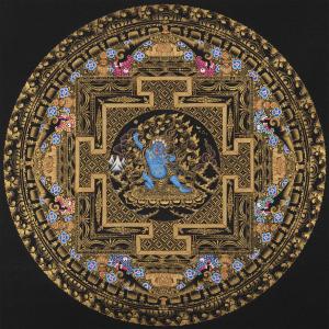 Vajrapani Original Hand-Painted Mandala Thangka Painting | Wall hanging for Peace