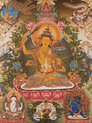 Manjushree The Deity of Wisdom Thangka