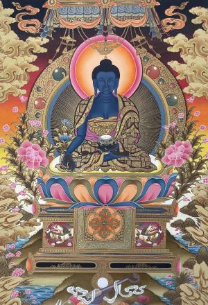 Medicine Buddha Thangka | Bhaisajyaguru Thangka | Healing Buddha
