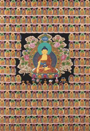 108 Shakyamuni Buddha Thangka | Original Hand-Painted Thangka Painting