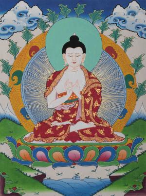 Buddha Vairocana Thangka Painting | Yoga Meditation Canvas Art For Your Peace and Wellbeing