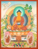 Original Tibetan Buddhist Painting Of Shakyamuni Buddha Thanka