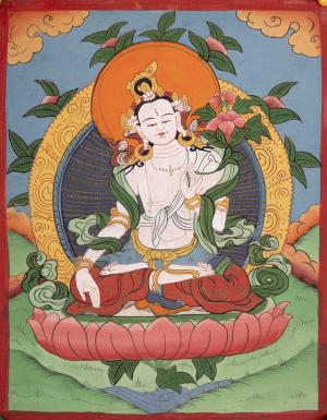 Vintage Small Size White Tara Buddhist Diety
