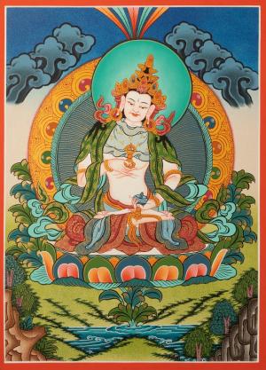 Small Size Vajrasattva Thangka | Tibetan Thangka Art For Wall Decoration | Perfect Gift Painting