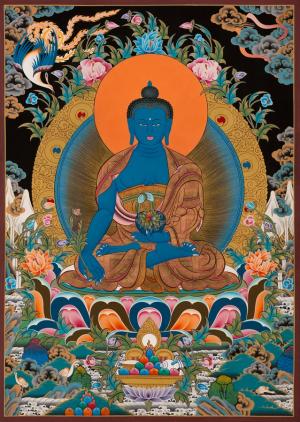 Medicine Buddha Thangka | Original Hand painted Tibetan Thangka Paintings