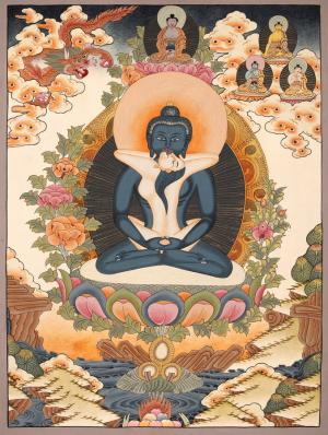 Samantabhadra Yab Yum Buddha Thangka | Hand-Painted Thangka Painting