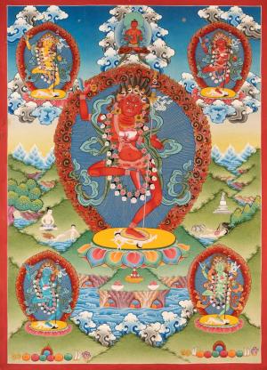 Vajrabarahi Yogini Thangka | Dorje Phagmo Tibetan Buddhist Wall Hanging