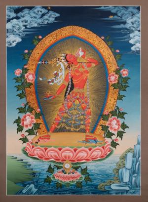 Vajrayogini in Tibetan Style Colors with pure 24k Gold