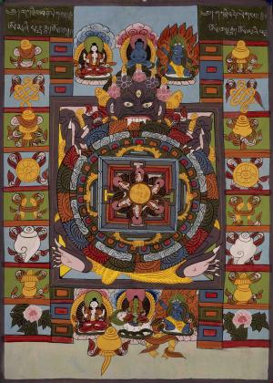 30+ Years Old Wheel of Life Thangka | Original Hand painted Tibetan Buddhist Art
