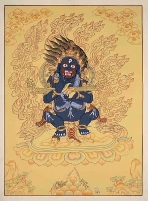 Vajrapanjarnath Thangka | Tibetan Arya Wrathful Bodhisattva Painting