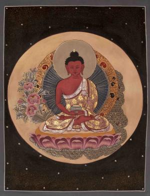 Amitabha Buddha Thangka Painting | Tibetan Buddhist Wall Hanging Art for Peace