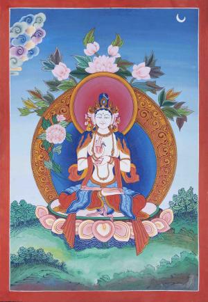 Female Buddhist Divinity Original Hand-painted Thangka