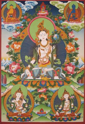 White Tara Thanka Followed By Medicine Budhha