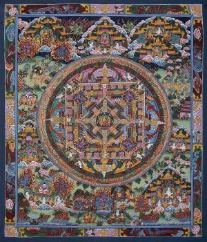 Fine Quality Shakyamuni Buddha Mandala | | Art Painting for Meditation, Good Luck , Wealth and Success | Meditation | Mandala Decoration