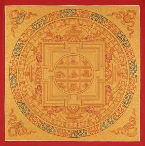 Original Hand painted 8 Auspicious Mandala Thangka Art | Tibetan Thangka Painting | Wall Hanging Decor For Meditation And Yoga