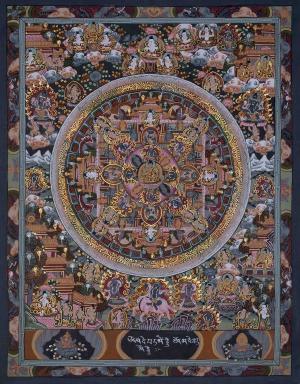 Original Hand painted Buddha Mandala | Tibetan Wall Decoration Painting | Thangka Painting for Home Decor | positive energy and peace