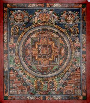 Deity Mandalas Thangka Painting | Wall Hanging For Meditation And Yoga | Home Decoration