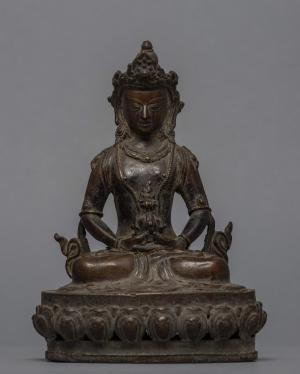 Amitayus Buddha Statue | Buddha Decor | Longevity and Inner Peace | Vintage Collectibles | Bringing Prosperity and Harmony | Zen Buddhism