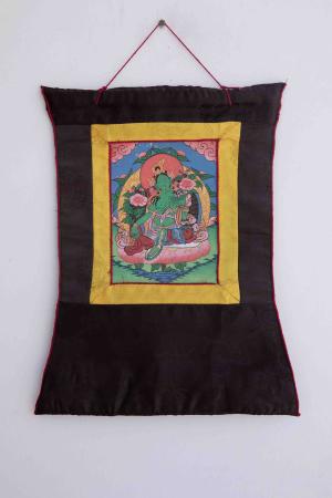 Vintage Green Tara 6.5 x 6.5 cm for your shrine | Wall hanging Decoration for Relaxation |  Eternal Loving and Kindness | Small Size