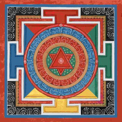 Yantra Mandala Canvas Art Original HandPainted Thangka | Wall Decoration Painting | Art Painting for Meditation And Yoga | Home Decor