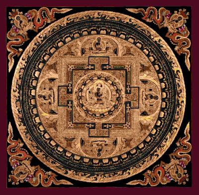 Manjushree Mandala | Tibetan Buddhism Painting | Bodhisattva Thangka | Gifts Idea